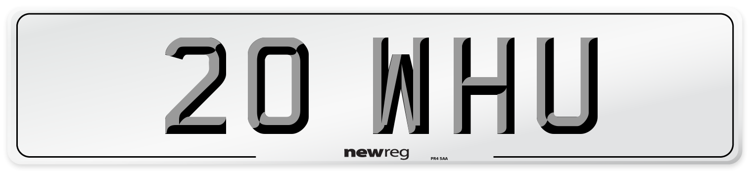 20 WHU Number Plate from New Reg